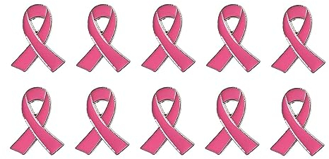 Octobre Rose Lot de 10 Broches en Forme de Rose Cancer du Sein Broches Pour Sensibilisation Cancer du Sein Pin's Avec épingles à Nourrice, 2025 Accessoires (D)