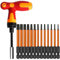 Torx Bit Set Hakkin Torx Screwdriver Sets 75mm Tamper Proof Torx Bits with T Ratchet Screwdriver S2 Steel 1/4” Hex Shank Magnetic Torx Screwdriver Bits for Power Impact Driver T5-T40