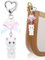 Nogeqi Süßer Katze Schlüsselanhänger Plüsch Katzen Taschen Anhänger, Niedlicher Y2K Plüsch Katzen Schlüsselanhänger Katze Bag Charm mit Herz und Schleife für Damen, Katzenliebhaber