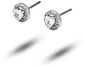 Veramé - Ohrstecker Asien - Hypoallergen - 1 Stück, silber / schwarz, Einheitsgröße