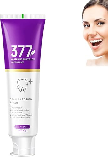 Lila Zahnpasta für Zahnaufhellung, Lila Zahnpasta Whitening, Zahnfleckenentfernung Farbkorrektur, Frischer Atem, Lila Zahnpasta für empfindliche Zähne (1)