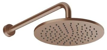 Gessi Origini Antikalk-Kopfbrause mit Gelenk und Wandarm, Durchmesser 250 mm, 66148, Farbe: Kupfer gebürstet, PVD
