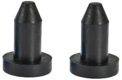 Gummi Ablassstopfen Ablassschraube für Kajak, 12MM Drain Stecker Push-in Stopfen, Garboard Boote Ersatzteil (2er Pack - Schwarz)