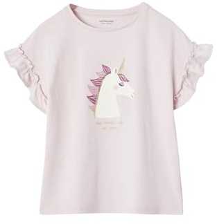 Vertbaudet Mädchen T-Shirt mit Volantärmeln Hellrosa 116