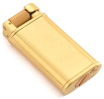 Mechero de pedernal de queroseno vintage, latón antiguo, encendedor de velas (dorado)