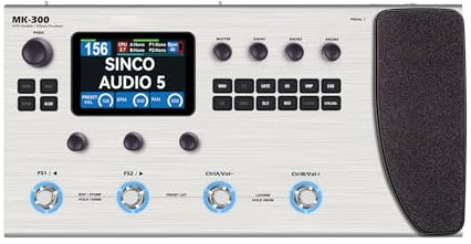 Guitar Multi Effects Processor Pedal, Digital Electric Guitar Effector with 372 Effects, Amp Modeling, MIDI Stereo OTG USB Audio Interface, Looper Drum with 4 Footswiches