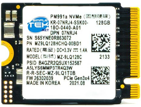 SIMPLETEK - SSD interno M.2 2230 128GB NVMe PCIe 3.0 x4 de alto rendimiento con tecnología HMB y memoria TLC para portátiles compactos (Reacondicionado)