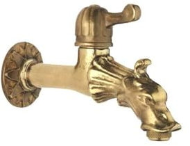 Robinet de jardin en laiton style Renaissance, levier 1/2 pouce, finition dorée, convient pour l'intérieur et l'extérieur. pour les fontaines et les éviers