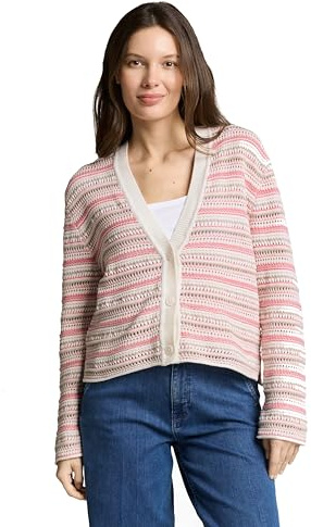 TOM TAILOR Strickjacke mit Streifenmuster