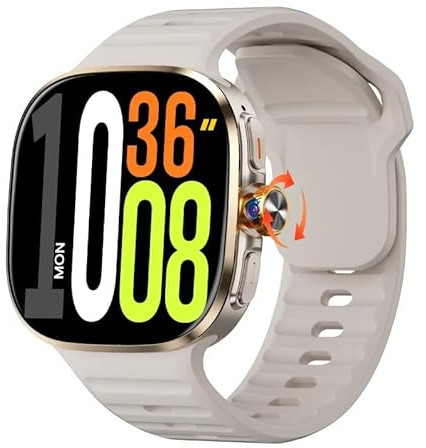 JINSHANGZI New M99 5G Cellular Version Smartwatch 2.4inch Amoled Larger Screen Android Smart Watch With Rotary Camera Sim Card Slot WIFI (Silver,8GB 128GB)