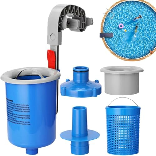 Générique Skimmer Piscine Hors Sol Automatique,1400g Skimmer Flottant,De Piscine Automatique Murale,Bassin De Panier À Feuilles De Feuilles Automatiques, Kit De Nettoyage d'eau