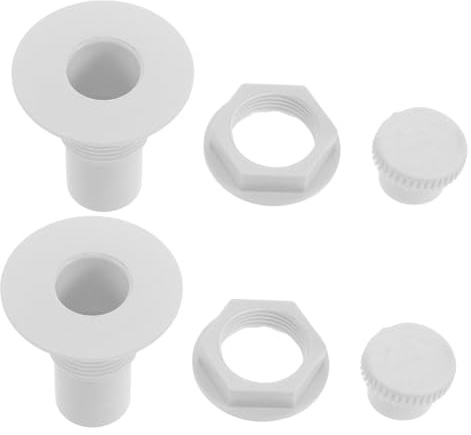 TEHAUX 2sets Plastic Drainage Stoppers for Freezer Refrigerator Cooler Drain Plug Assembly Replacement Prevents Leaks and Keeps Clean in Kitchen