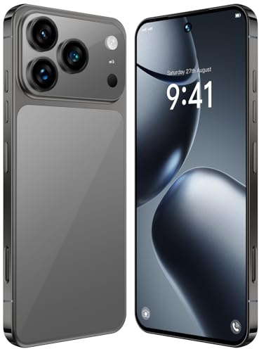 WMDMJT I17 Pro Max 5G Android Phone, 16GB RAM | 1TB Storage | 7.3 1440x3142 Display | 108MP 72MP Dual Cameras | 8000mAh Long Battery | Snapdragon 8 Gen 4 | Unlocked,Black-1TB