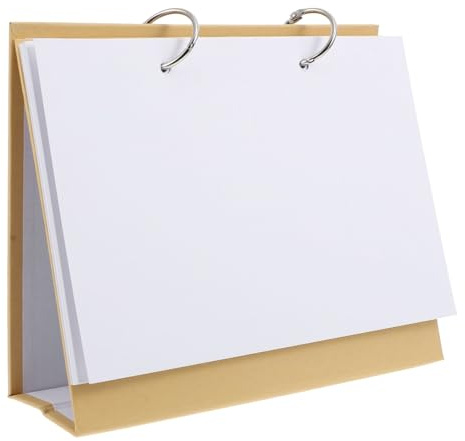 DIY Blanko Tischkalender, DIY Kraftpapier Tischkalender | Herausnehmbar Wochenkalender, Tischkalender 2026 zum Selbstgestalten, Lose Blätter Spirale Wochenkalender, für Notizen, Malen