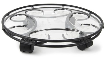Plastec SC14BK Saucer Caddy Deluxe, Black, 14-Inch