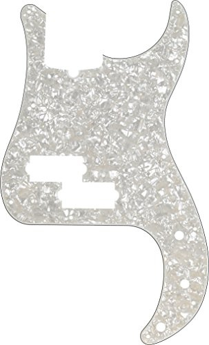 Fender Plaque Precision Bass 13 trous aged white moto