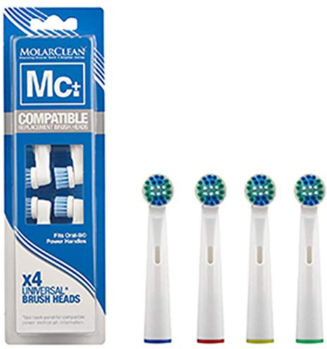 Molarclean Toothbrush Heads - Compatible with Oral-B