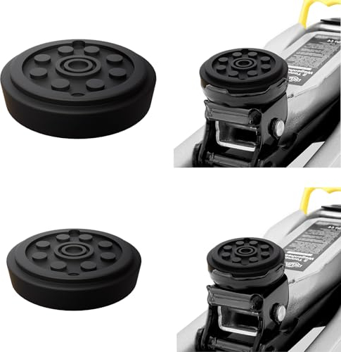 DEUBA® 2er Set Gummiauflage Wagenheber Universal Ø52mm + Ø39,5mm rutschfest Gummipad Wagenheberaufnahme Rangierwagenheber Stempelwagenheber Hebebühne