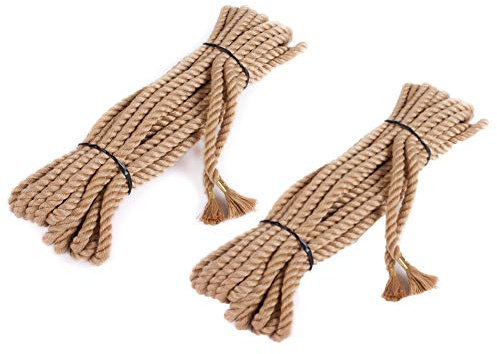 Roluck Seil Bondage Seil Bondageseil Set Fesseln Sex Set 2X 10M Bondageseil Set Weich SM Fesselset Spielzeug für Paare Fesselspiele, Hanf Seil Juteseil (Braun)