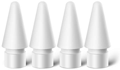 MJKOR Tips Replacement Compatible with Apple Pencil 1st Gen & 2nd Gen, Pen Nibs for iPad Pro (4 Pack)