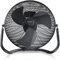 Brandson Ventilateur de Sol Design rétro, Ventilateur sur Pied de 50cm de diamètre, Ventilateur métallique, 3 Vitesses, Faible, Moyenne, Haute, Débit d'air élevé, Inclinable à 120°, Noir Mat