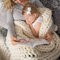 Ledph Chunky Strickdecke, Dicke Sperrige Gestrickte Decke, Weiche Grobstrick Decke Sofa Dekorativer Wurf,Beige,100 * 200 cm