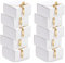 10 Stück Geschenkbox Großes, Etercycle Kraft Geschenkboxen mit Bogen Band, 20x20x10cm Geschenkkartons Quadratisch für Geschenke, Party, Geburtstag, Hochzeit (Weiß)