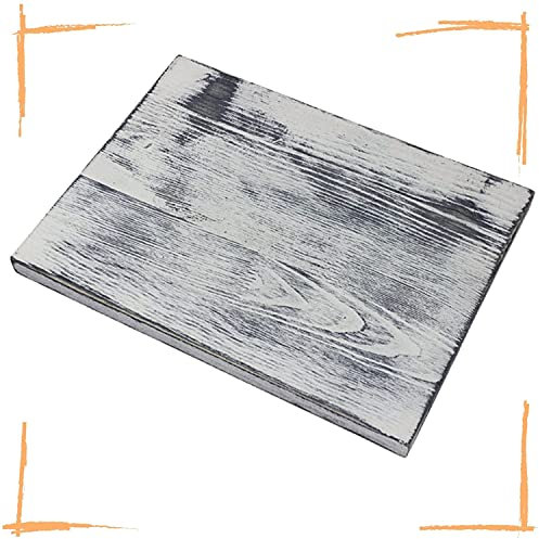 Gerüstbohle Holzplanke Holzbohle in rustikale graue Optik Deko-Bastel Holz aus Nadelholz Schnittholz Holzbrett Kistenbrett Wandregal Baumkante Kommode Abschluss (Bohlenbrett *grau vintage* 150cm)