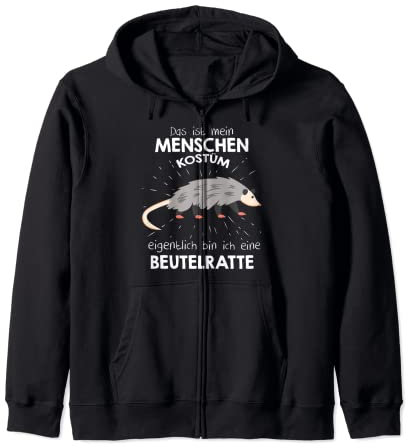 Mein Menschenscheschen Costume Bin ich ein Bag [German Language] Zip Hoodie