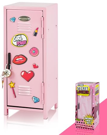 YOBRO Mini Metall-Box mit Dekor-Magneten – Praktisch und dekorativ für Zuhause und Büro (Rosa)