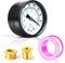 ERGAOBOY 0-6 Bar (0-100 Psi) 2 Dial Face 1/4 BSP Well Pump Pressure Gauge, with Brass Adapter, Center Back Mount