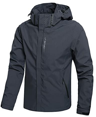 Hikevitang Herren Regenmäntel für Herren Windbreaker (1er Pack)