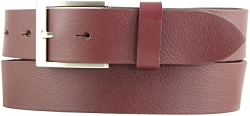 BELTINGER Gürtel aus Vollrindleder 3,5 cm | Jeans-Gürtel für Damen Herren 35mm | Chino-Gürtel Anzuggürtel | Bordeaux 85cm