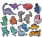 TACVEL 15 Piece Dinosaur Iron On Patch Set, Sew On/Iron On Patch Applique for Clothes, Dress, Hat, Jeans, DIY Accessories