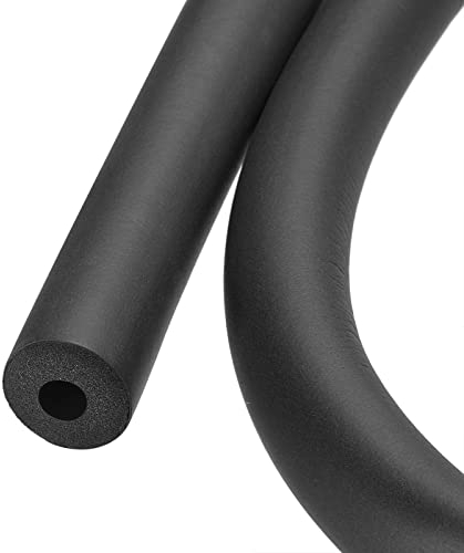 sourcing map Schaumstoff-Griffe für Rohrisolierung, 9 mm Innendurchmesser, 25 mm Außendurchmesser, 1 m, Schwarz für Rohrisolierung, Utensilien, Fitness, Werkzeuggriffstütze