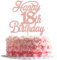 Xsstarmi 1 Packung Happy 18th Birthday Tortenaufsatz Glitzer Cheers to 18 Years Old Birthday Cake Pick for Celebrating 18th Birthday Anniversary Party Cake Decorations Supplies Rose Gold