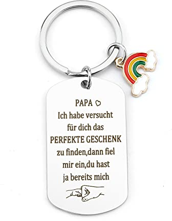 Geschenke für Papa Schlüsselanhänger Vater Geburtstagsgeschenk, Geschenke für Papa von Tochter Sohn, Stiefvater Geschenk, Vatertagsgeschenk, Valentinstag Papa Geschenk Weihnachtsgeschenke für Eltern