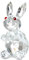 NaneTidy Kristallfiguren Hase Figur Frühling Home Bücherregal Dekor Osterhase Geschenk für Kinder
