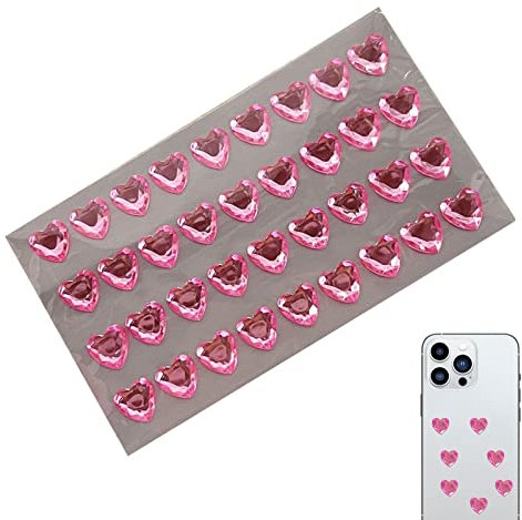 Stronrive Strasssteine aufkleben - Jewel Stickers Bling Edelsteine für Kinder - Acryl-Bling-Herz-Edelsteine zum Basteln, Bling-Strasssteine zum Basteln, Verschiedene Formen, Juwelen