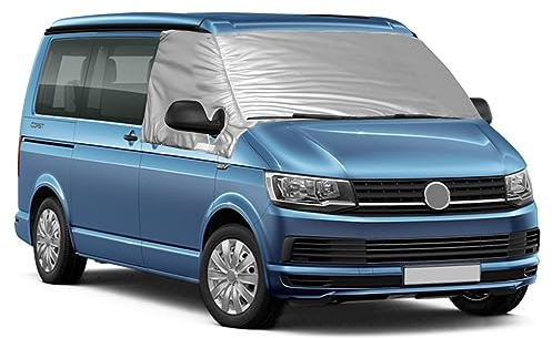 Auto Windschutzscheiben Abdeckung Ersatz für VW T4, Frontscheiben Sonnenschutz, 100% Verdunkelnd, Blockiert UV Strahlen, Wetterfeste Frontscheibe Wrap Cover