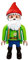 Lechuza - Nain de Jardin 2023 (68,5 cm), Vert/Bleu