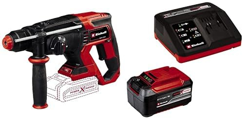 Einhell Akku-Bohrhammer TE-HD 18/20 Li Power X-Change (18 V, 1.8 J, 20 mm Bohrleistung in Beton, 4.750 min-1 max. Schlagzahl, SDS-Plus, inkl. 5,2 Ah Akku und Ladegerät)