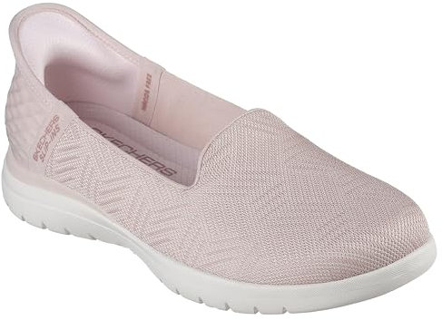 Skechers Mocassins à Enfiler pour Femme, Rose poudré, 36 EU