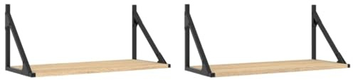 vidaXL Wandregale 2 STK. Sonoma-Eiche 60x25x25,5 cm Holzwerkstoff