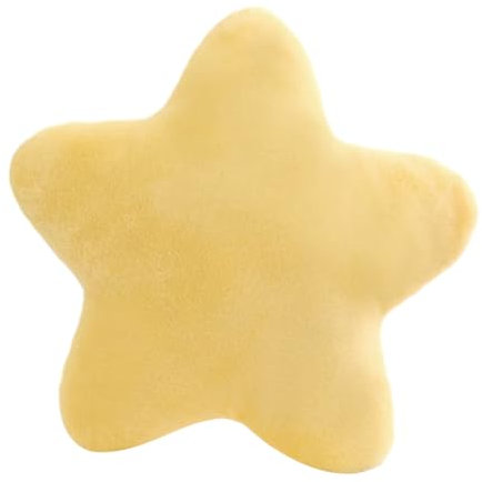 Cute Pillow Cushion Decorative Nursery Stuffed Throw Pillows Yellow Pink Sofa Pillow Cushion Star Plush Pillow Kids Boys Girls Adults Car Home Chair Floor Bed Gift Reading Nook TV (Yellow)