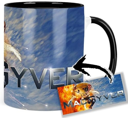 MacGyver Lucas Till Tasse Innen & Henkel Schwarz Keramikbecher Mug
