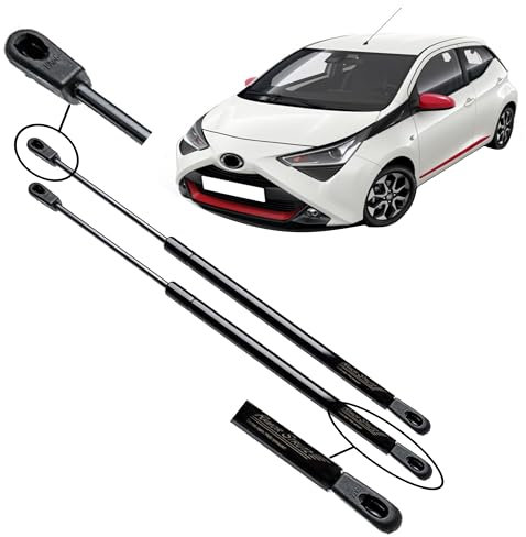 Ramor Strutz 2x Gasfeder Dämpfer Heckklappe Kompatibel mit Toyota Aygo 2014-2021. Gasdruckfeder Heckklappendämpfer Ersatz für 689500H030 und Andere.