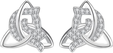 Hifeeled Pferd Ohrringe Damen 925 Sterling Silber Keltische Ohrstecker für Frauen Original Schmuck Geschenk Frau Mama Tochter