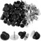 50 Sätze Butterfly Pin Back Anstecker Pin Backings Verschluss Gummi Tie Tack Pin Backing mit Sicherheitsnadel Schmetterling Clutch Für Anstecknadeln Hüte Abzeichen Uniform DIY Schmuckherstellung