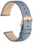 WOCCI 18mm Grace Bracelet de Montre pour Femme, Cuir de Grain Supérieur, Libération Rapide, Boucle Dorée Rose (Bleu Brume)
